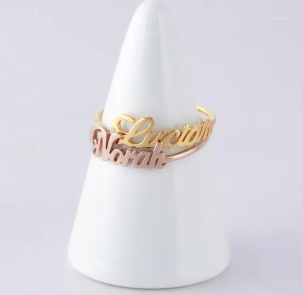 Ringos de cluster Carta Luck Ring Design Men ou Women Fashion Finger Jewelry Gift Nice lkxjz021