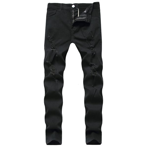

2021 new black are men's fashion blue and white pants plot
