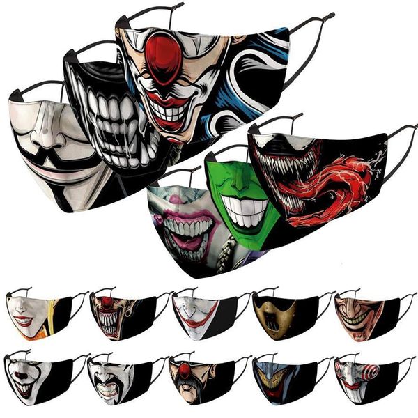 

face face fashion designer filter clown wash pm2.5 dustproof facemask masks and mask replaceable printed haze windproof mask jgntl