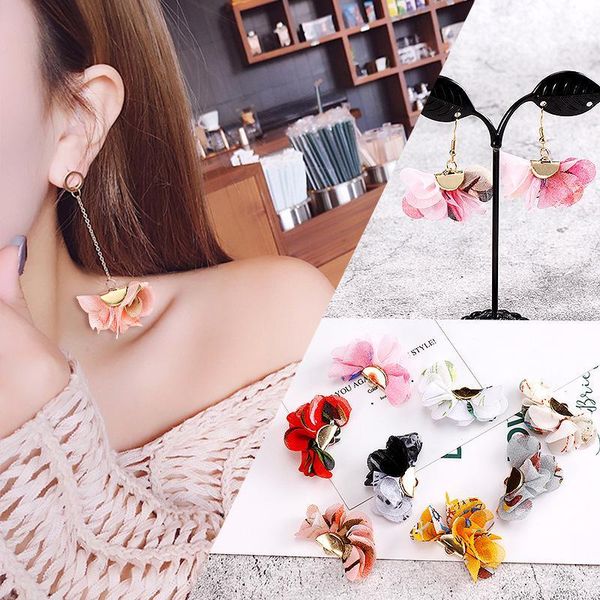 

10pc fashion 2341mm multicolor flowers tassel pendant cloth fabric tassels charm earrings pendants diy jewelry accessories h sqcfoj