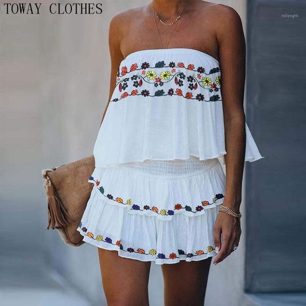 

women outfits overallls off shoulder layered hollow out bandeau layered ruffles romper1, Black;white