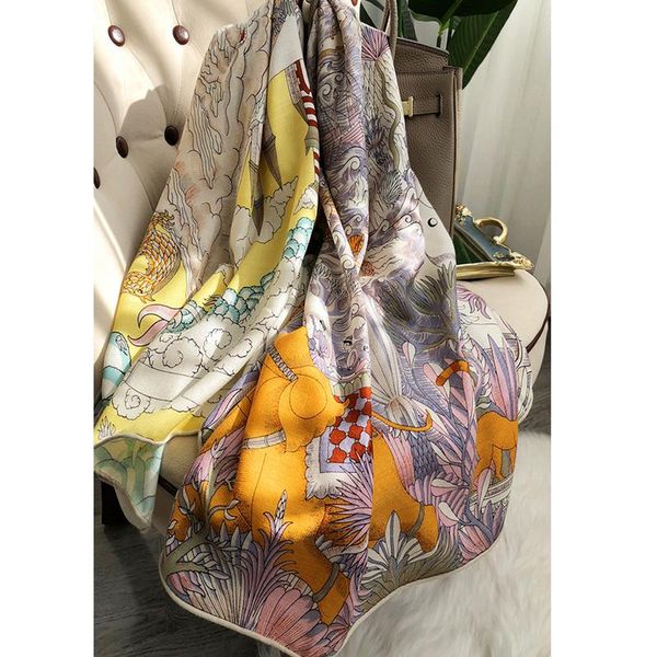 

30% silk 70% cashmere scarf women fashion 140*140 luxury big large square scarf beach travel office shawl autumn winter, Blue;gray