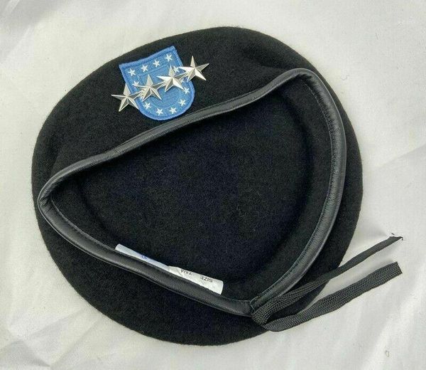 

us army infantry regiment black beret officer 4star general rank hat store1, Blue;gray