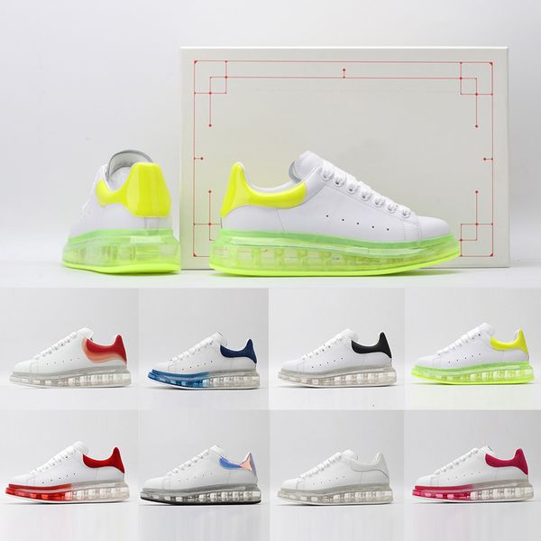 

with box leather cushion women men white running shoes red womens mens low cut flat s sports sneakers 35-44, White;red