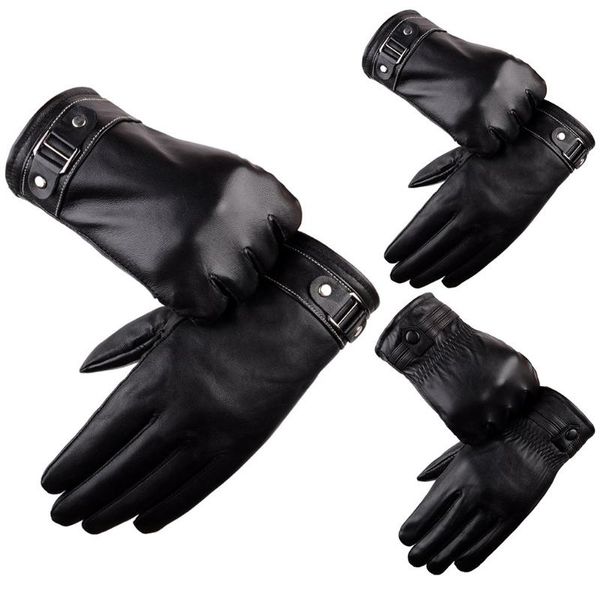 

luvas guantes mujer handschoenen luxurious gloves women leather winter gloves super warm driving cashmere rekawiczki, Blue;gray