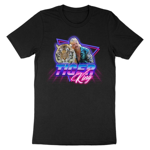 

new summer tiger king funny joe exotic retro 80s style digital direct printing pure hooded sweatshirt hoodie men t shirt