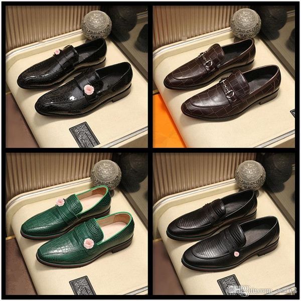 

sp handmade mens wingtip oxford shoes grey genuine leather brogue men's dress shoes classic business formal shoes for men 33, Black