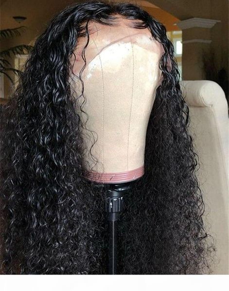 

глубокие вьющиеся волосы человеческих париков для женщин черного реми волосы париков с волосами младенца 150 плотности натурального цветом, Black;brown