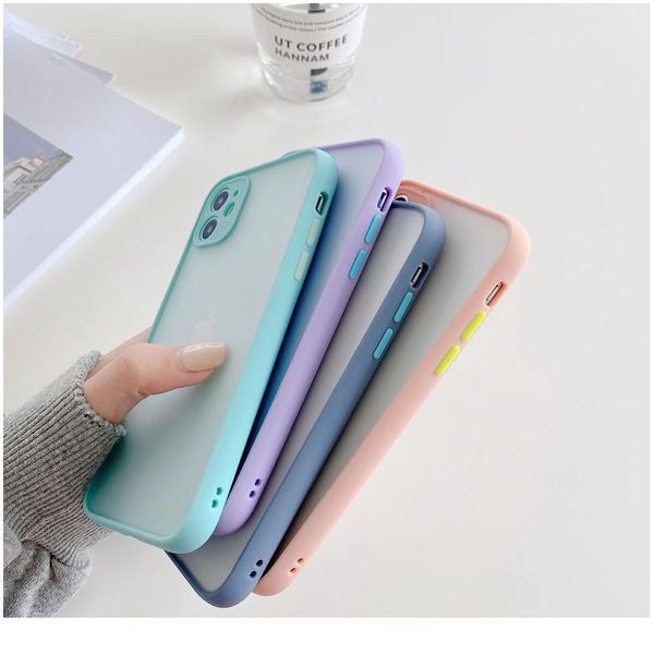 

sile matte bumper phone case for iphone 12 11 pro xr x xs max mini 6s 6 8 7 plus se2 tra wmtetm