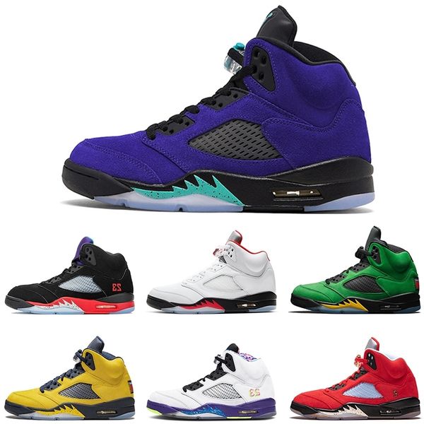 

jumpman 5 alternate purple grape 5s se oregon alternate bel mens basketball shoes fire red retro michigan mens designer trainers size 13