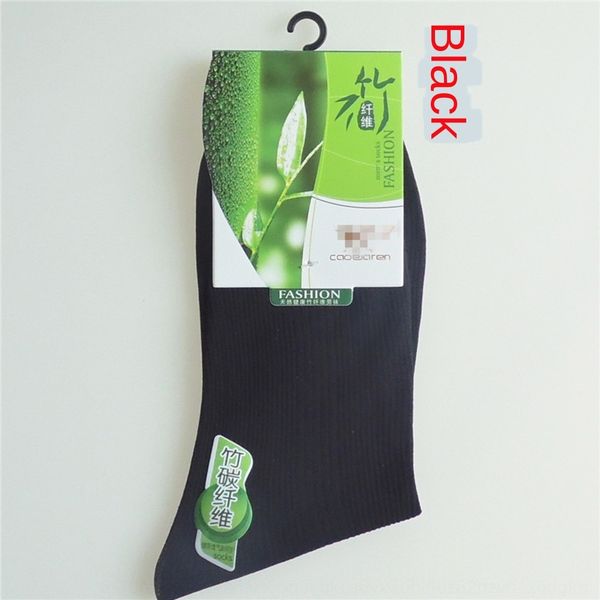 

осенью независимая упаковка волокна бамбука мужские средние sockssilk чулки средней трубки чулки средней трубки soc тонкий короткий шелковые, Black
