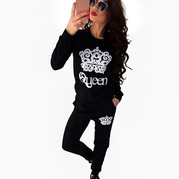 

winter autumn long sleeve sweatshirt women suits hip hop pants 2 piece sets dance clothing tracksuit hoodies sweater suits1, Gray