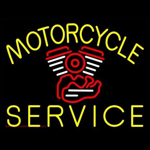 

neon bulbs sign motorcycle service handcraft neon sign bar sign real glass tube neon light glass anuncio luminos gamystye