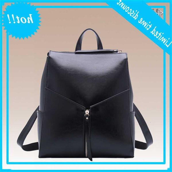 

real 2020 new autumn winter simple national style cow leather backpack women's bag