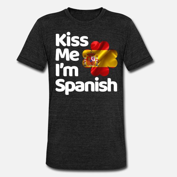 

kiss me i am spanish from spain, espaÃ±a designers graphic t shirt comic breathable sports tracksuit hoodie sweatshirt