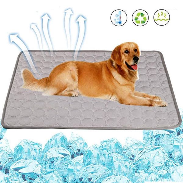 

kennels & pens dog mat cooling summer pad for dogs cat blanket sofa breathable pet bed washable small medium large car seat1
