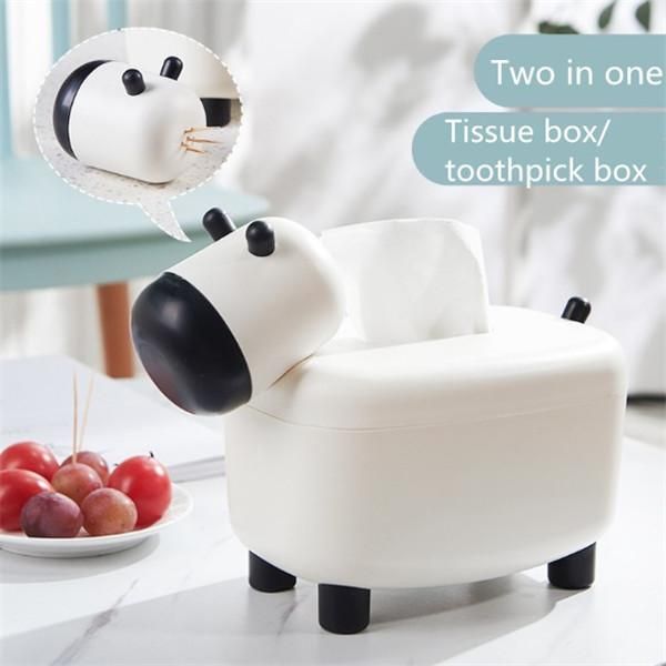 

household cute cartoon lamb tissue box roll paper pumping paper universal tissue deskstorage box with toothpick