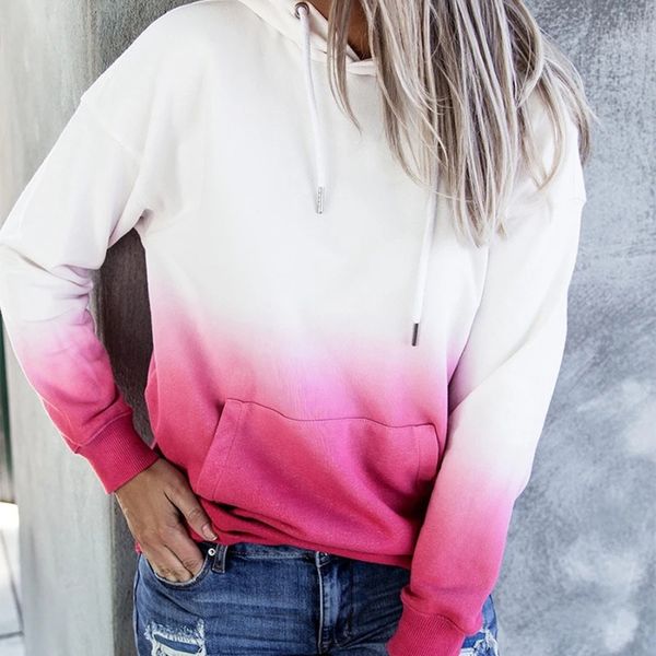 

2020 осень новый случайный градиент женщин с длинным рукавом 2020 осень новый женский случайный градиент балахон с длинным рукавом балахон f, Black