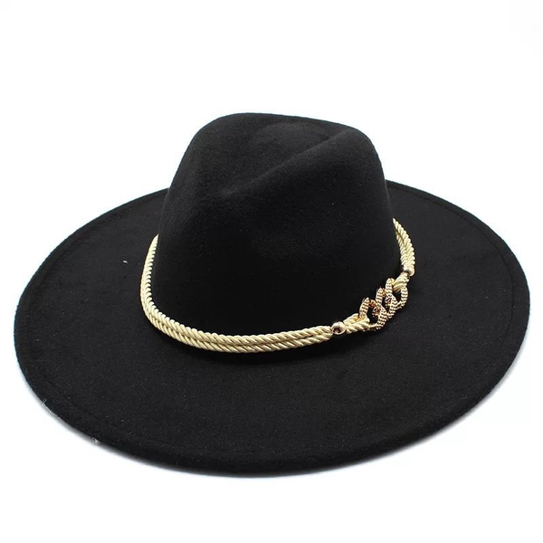 

9.5cm big wide brim black/white hat panama solid felt fedoras hat for men women artificial wool blend jazz cap, Blue;gray