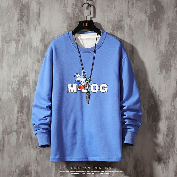 

собака cute kawaii толстовка мужчины толстовка толстовки 2020 весна осень streetwear улыбающиеся мультфильм спортивная одежда, Black