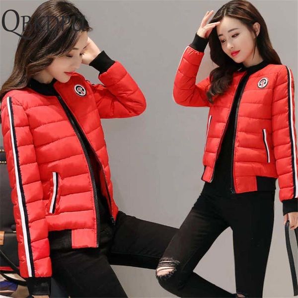 

ladies bomber jackets autumn winter retro baseball short coat for women students ribbed cuffs feminina basic outwear plus size 201006, Black