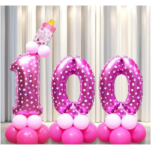 

32inch foil birthday balloons gold silver blue number 0-9 helium balloons happy birthday wedding party decoration kids jllbus mxyard