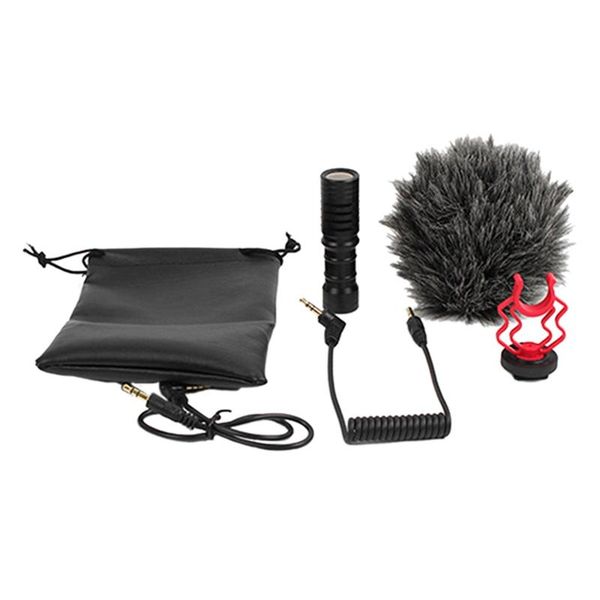 

microphones professional microphone camera mic interview 3.5mm plug with mount for canon nikon sony dslr and smartphone