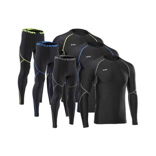 

arsuxeo outdoor cycling running sport warm tight fast drying fleece underwear set u81, Gray;blue