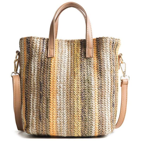 

women vintage handbag ins popular female travel straw messenger bags lady shoulder bag fashion large weave crossbody ss3212