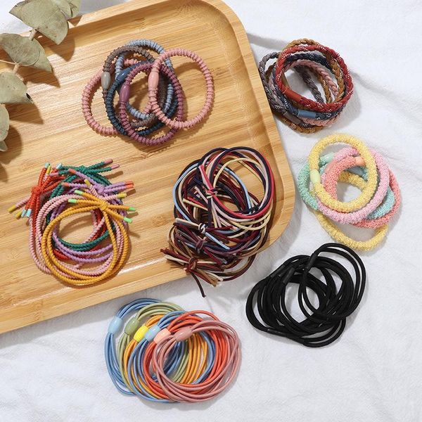 

new color hair bands girl candy color elastic rubber band hair band child baby headband girl scrunchie accessories1, Slivery;white