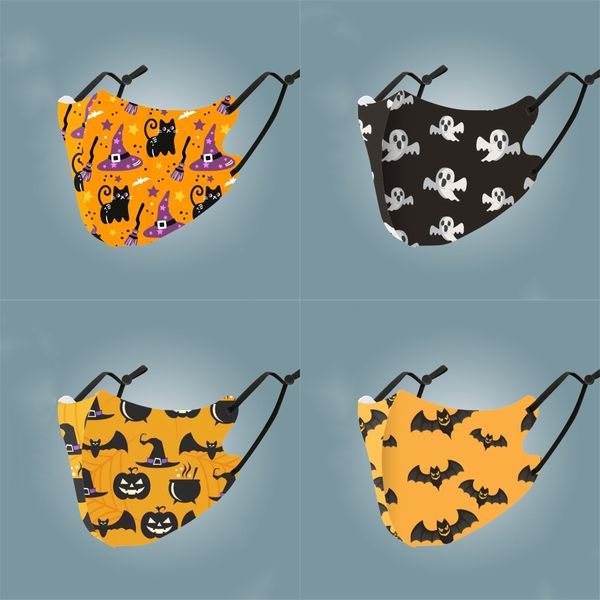 

fashion adults face masks cartoon leopard flag print printing dust mouth mask anti uv prectivesummer spring#693, Black