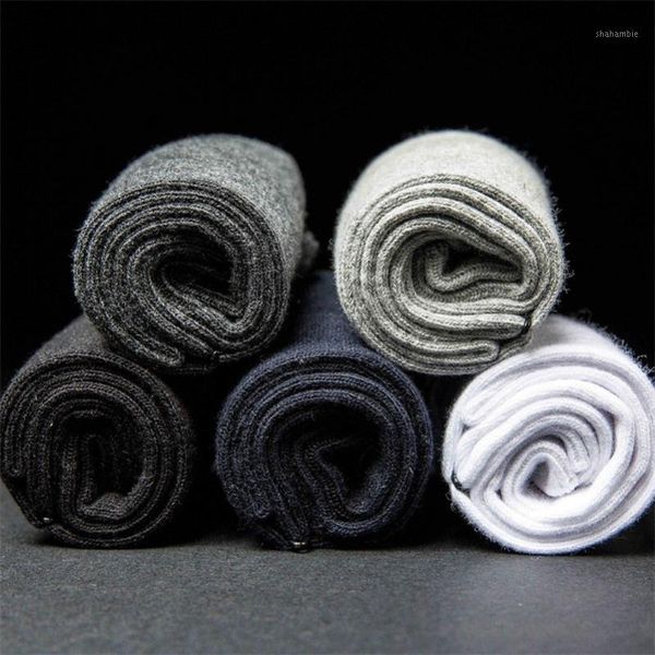 

10pair/lot classic crew solid cotton funny socks men calcetines men's socks winter warm sock slippers present for men crew1, Black