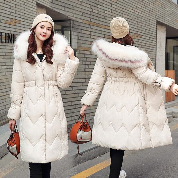 

cotton girls long fund self-cultivation thickening heavy seta lead cotton-padded jacket loose coat 2019 cotton-padded clothes1, Black