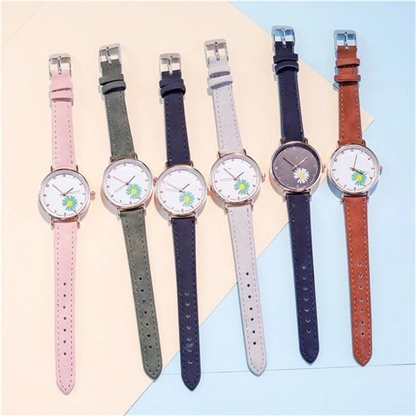 

мода daisy часы xiaoqing new wild 2020 дизайн женские наручные часы кварцевые wristwatchs повседневный матовый запястье просмотрам ретро кож, Slivery;brown