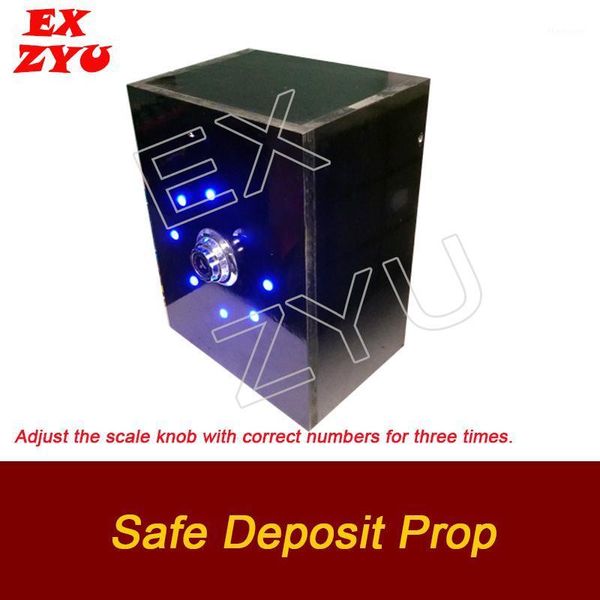 

fingerprint access control exzyu safe deposit prop real life escape room turn the scale knob in correct numbers for three times to open vari