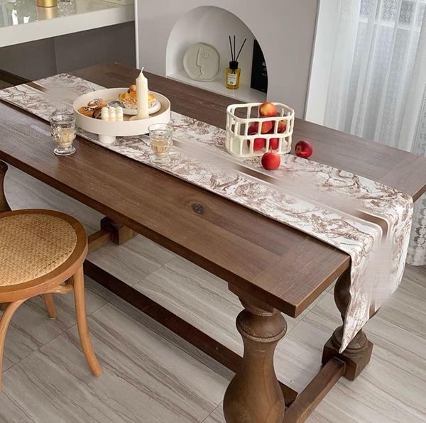 

signage table cloths runner new pattern printed linen fabric size 33*120cm and 16 colors optional for any festival dinner party home l cafe