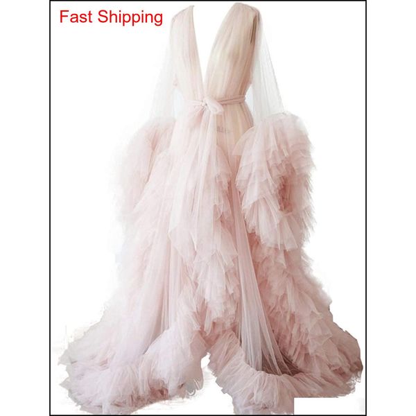 

bathgown illusion long lingerie tulle robe nightgown bathrobe sleepwear bridal qylier bbgargden