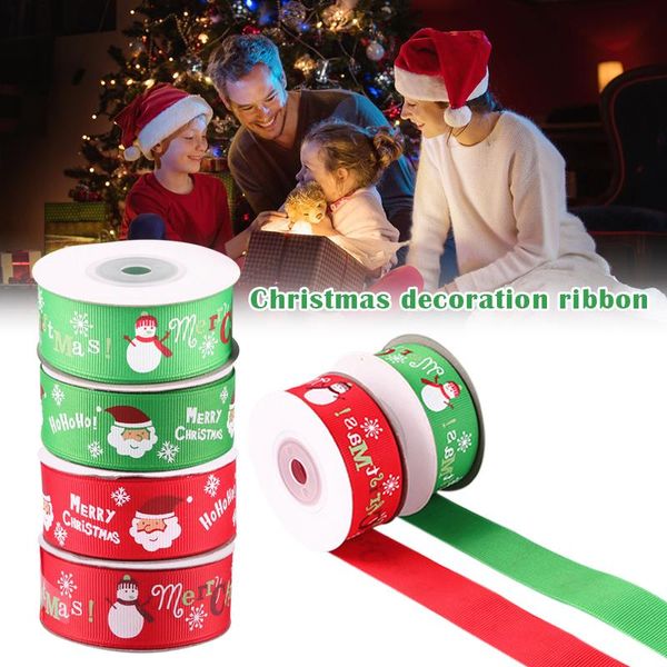 

2.5cm christmas ribbon double-sided thread belt decoration gift packing ribbon home decoration fp8