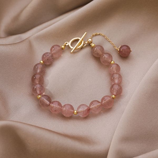 

корейская версия braceletstrawberry braceletsimple и свежей вз кнопки бисера браслет регулируемой милая девушка xinsen клубника кристалл рас, Golden;silver