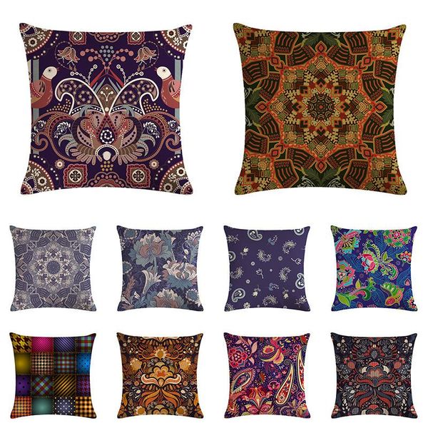 

ethnic style flowers pattern throw pillow covers cases 45x45cm cozy decorative throw pillow cases for home couch sofa