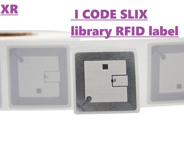 

1000pcs re-programmed iso15693 rfid label i code slix chip sticker 50x50mm square paper sticker iso15693 blank for book tracking system
