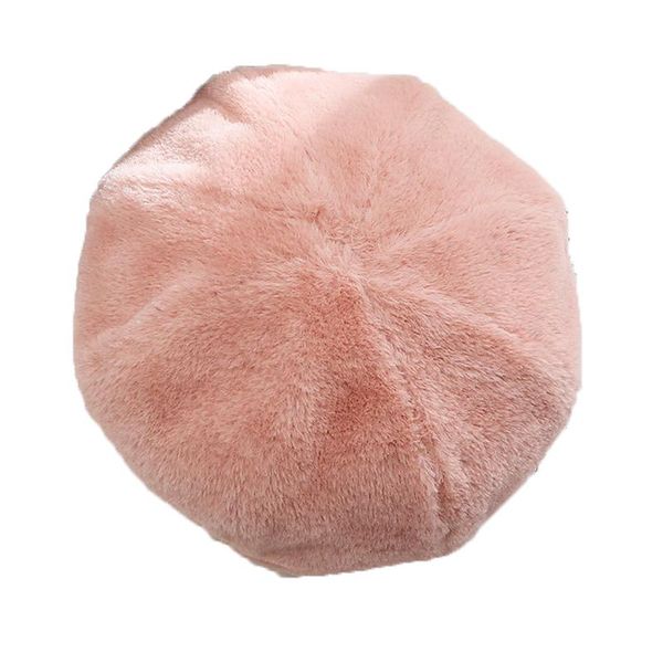 

stingy brim hats autumn and winter fashion plush warm retro artist design lovely art beret women's hat, Blue;gray