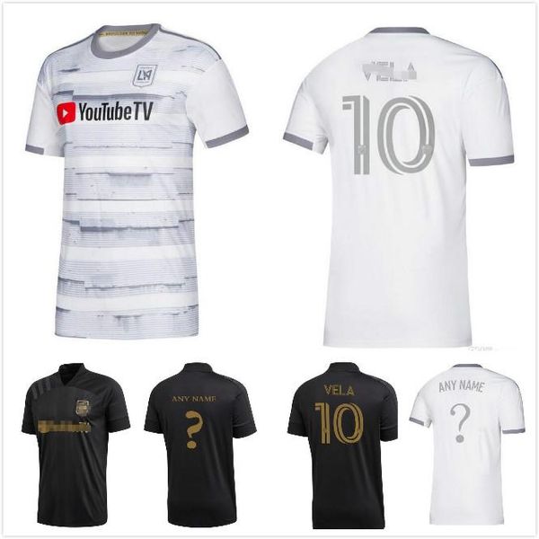 

mls 20 21 lafc трикотажные изделия футбола 2020 в лос-анджелесе дом вдали черный # 10 vela рубашки футбола мужчины футбол униформа детей ком, Black;yellow