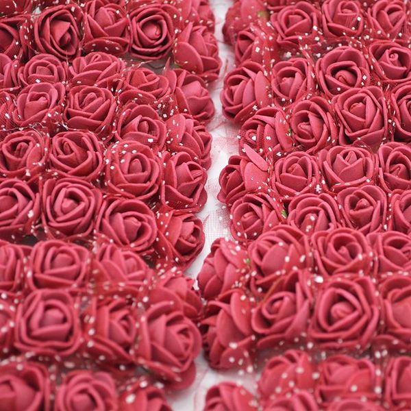 

wedding rose heads цветы diy 2см красочные 72 144pcs для украшения пены букет искусственных роз невеста пе мини головной убор шелкового bbyh