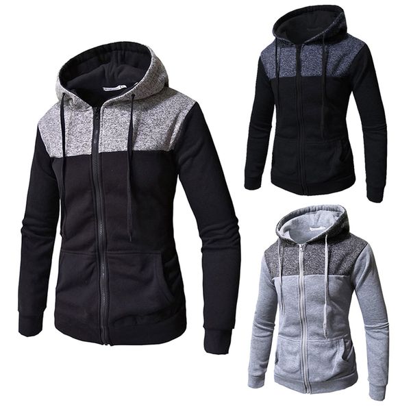 

jackets men 2020 male patchwork muti color hooded overcoat baseball jackets striped casual coat men outwear streetwear jacket t200603, Black;brown