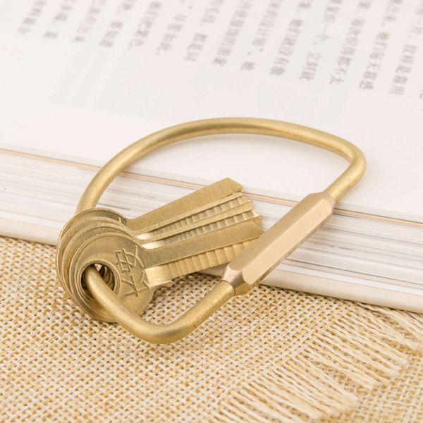 

brass simple strong keyring wear n multi key men and women creative gifts, Silver