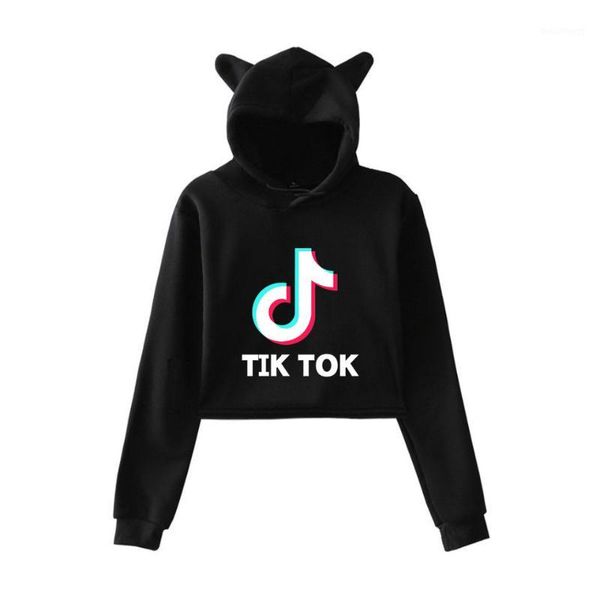

tik tok bluza kpop spring autumn hoodies hoodie women kawaii sudaderas pullovers cute casual full sleeve solid bluzy1, Black