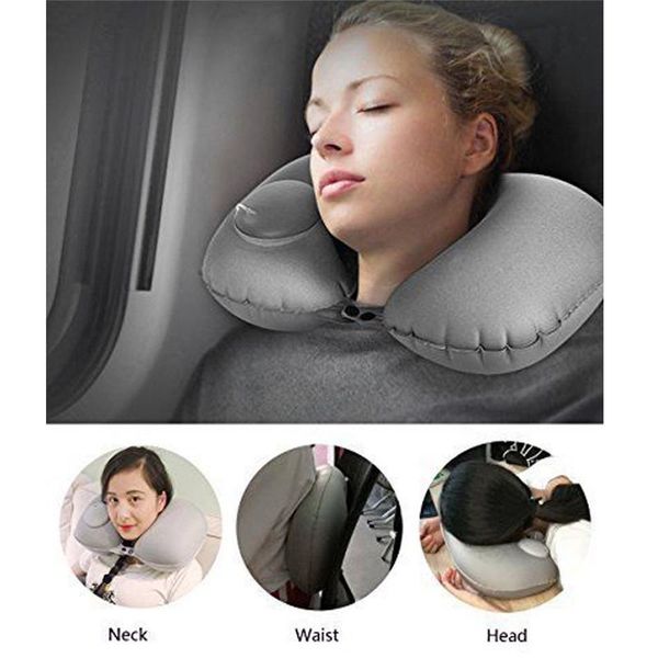 

pillow functional inflatable neck u shaped travel car head air cushion for sleep office rest