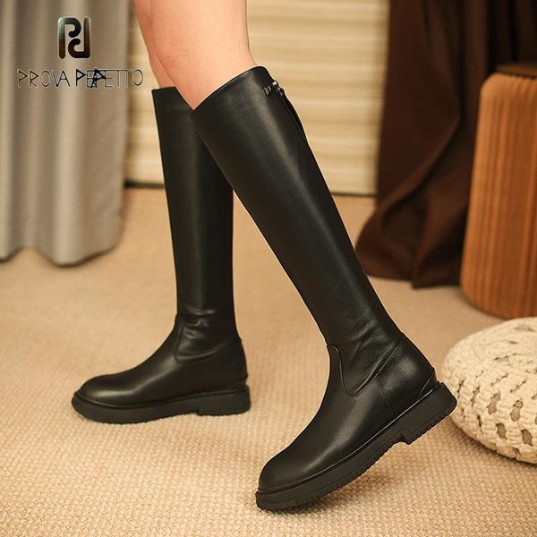 

2020 осени зима новых простого стиль всего матч мода рыцарь boots женщина плоский кожаный круглый toe середина пятка молния мартиной сапоги, Black
