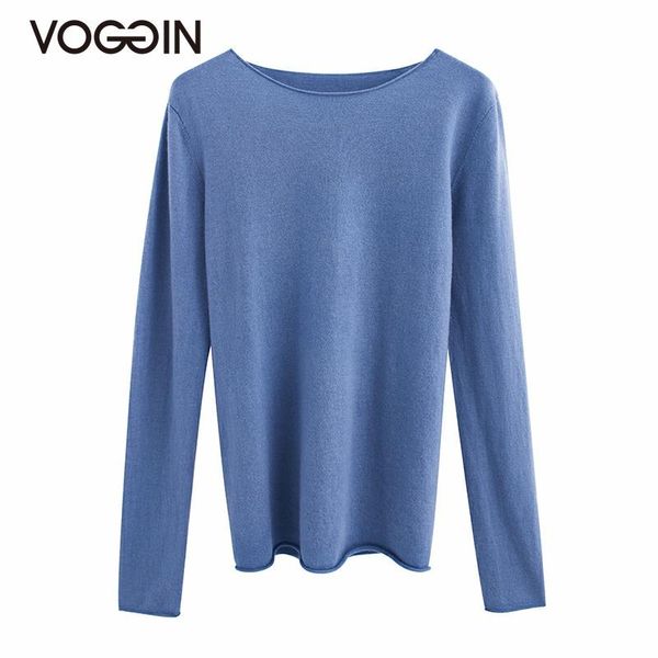 

women's sweaters voggin for women fashion full sleeve pullovers crewneck jumper hemming soft base layer o neck underwear 2021, White;black